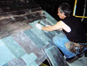 Joe Jenkins demonstrating at the Slate Roofing for Architects Course in Vermont Joe Jenkins demonstrating at the Slate Roofing for Architects Course in Vermont